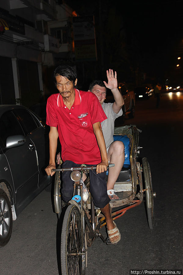 Пхитсанулок. 3-й день, вечерняя поездка на велорикшах Пхитсанулок, Таиланд
