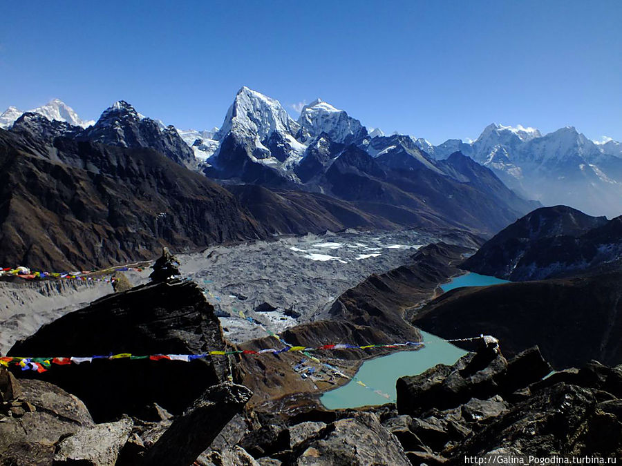 озера Гокио, ледник Нгозумба, пик Чолацзе. Непал