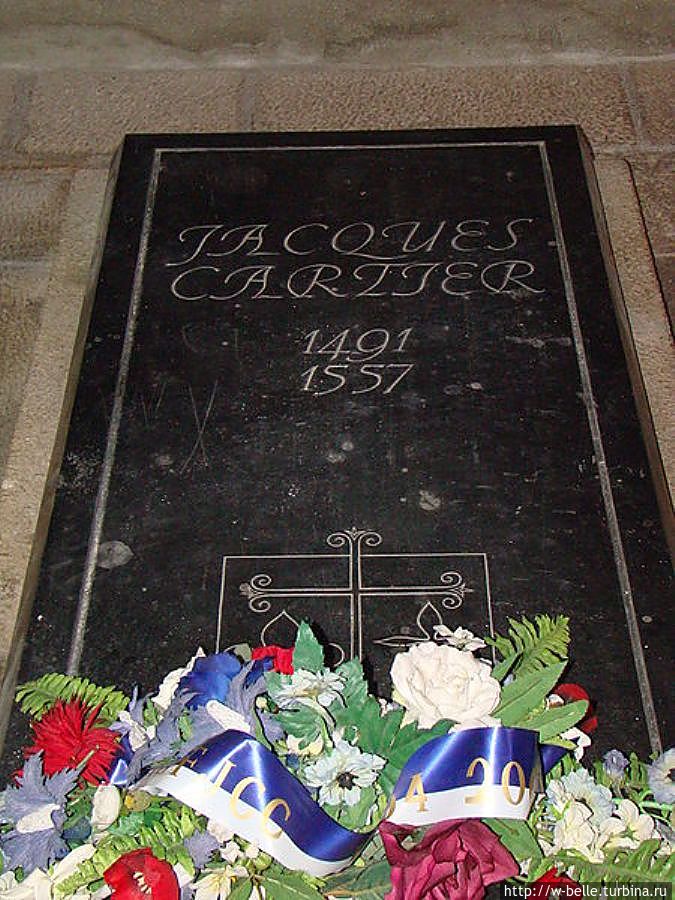 Гробница Жака Картье в соборе Св. Винсента. Сен-Мало, Франция