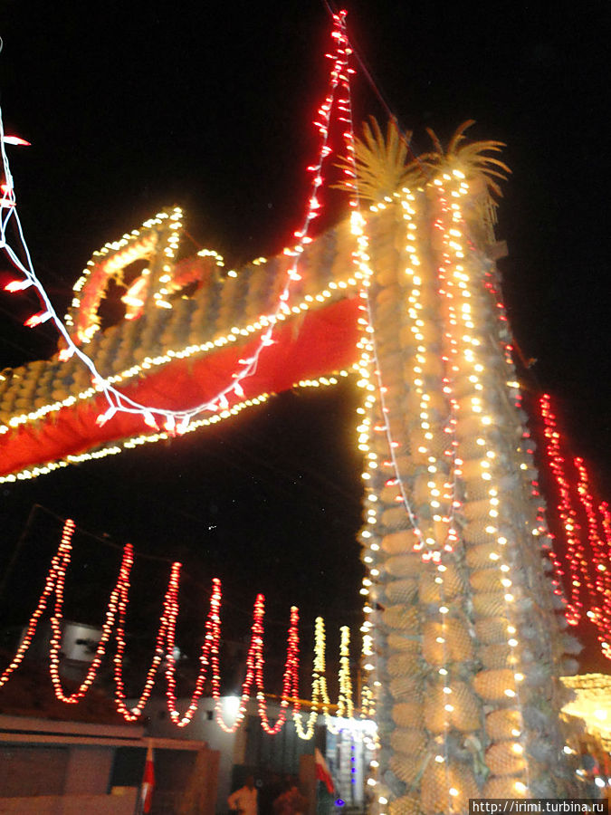 Местная экзотика: праздничная арка сделана из ананасов! ))) Шри-Ланка
