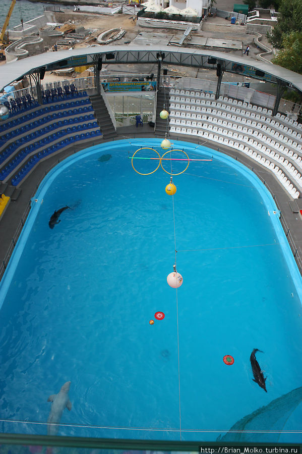 Вид на бассейн с террасы ресторана Одесса, Украина
