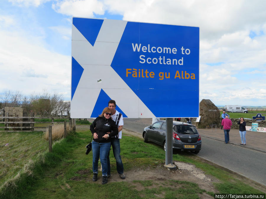 Как выглядит граница  между Англией и   Шотландией Великобритания