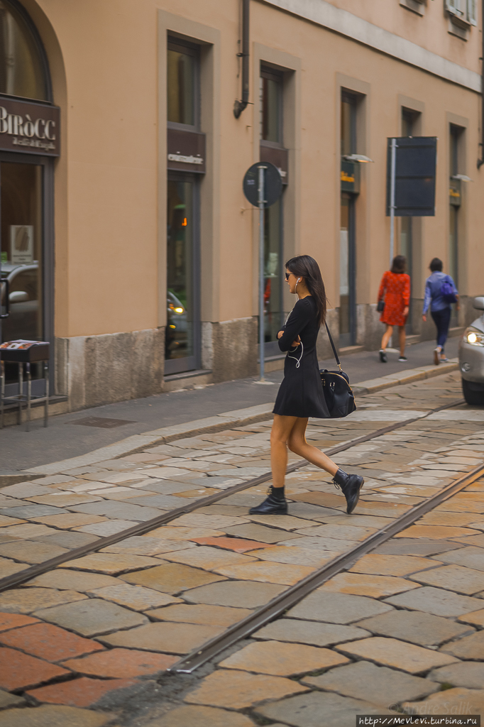 Вечерний Милан. Мегаполис Милан, Италия