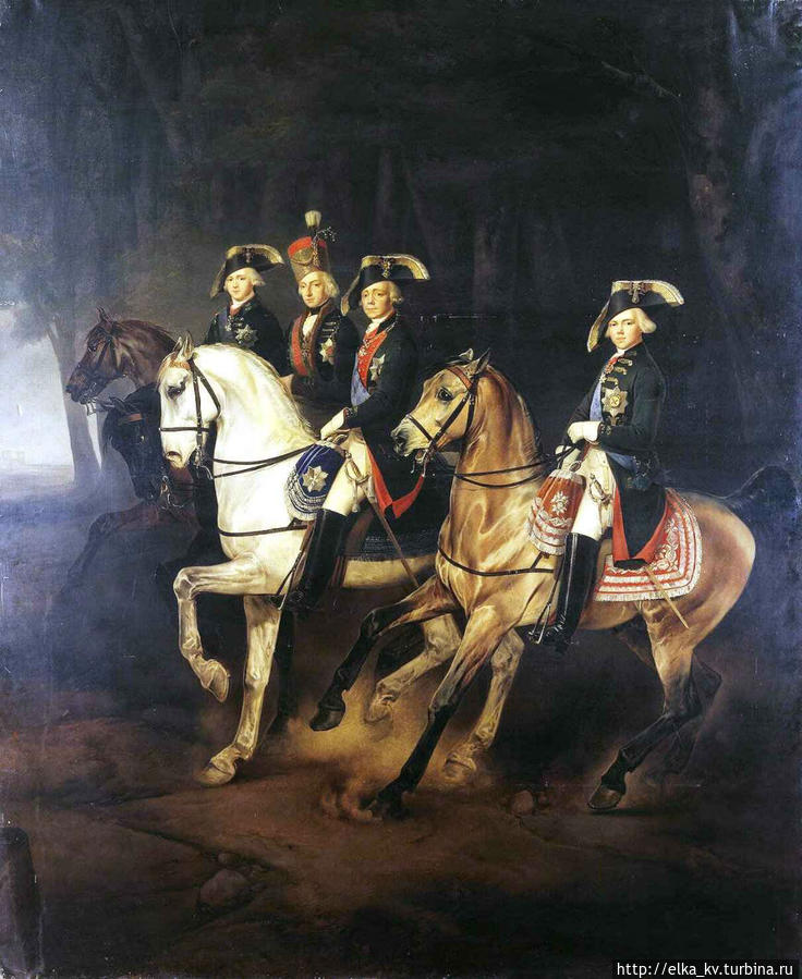 из Википедии: император Павел 1, его сыновья и эрцгерцог Иосиф (в высокой красной шапке) Австрия