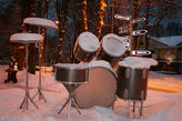 Самые большие барабаны в Латвии – один из лиепайских дизайнерских объектов, который напоминает о том, что Лиепая  это музыкальная столица Латвии.