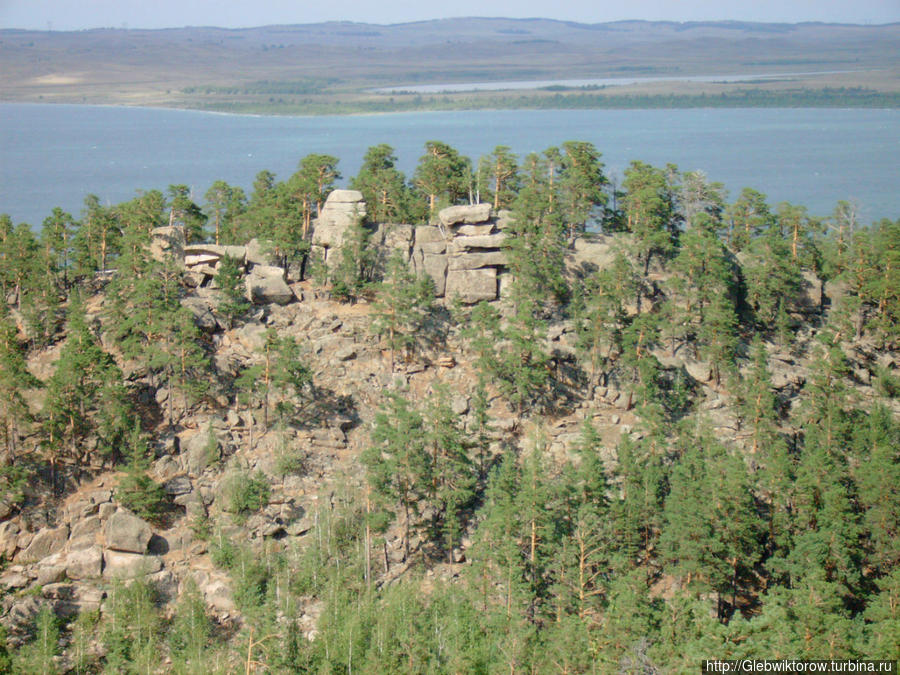 Подъем на высоту над озером Чебачье Бурабай Национальный Парк, Казахстан