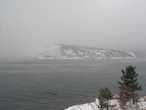 Порт Байкал в тумане, исток Ангары.