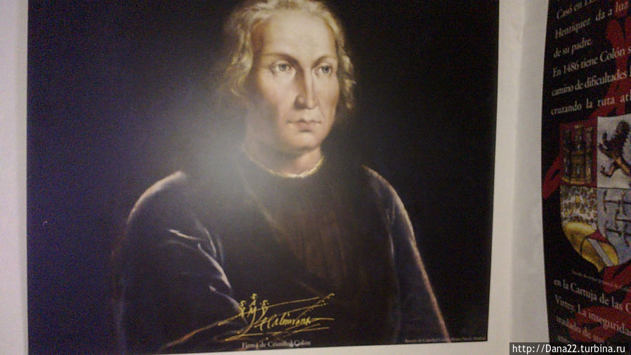 Портрет мистического Колумба, который считается наиболее достоверным. Известно, что Христофор не давал себя рисовать. Все его портреты — из памяти современников Остров Ла-Гомера, Испания
