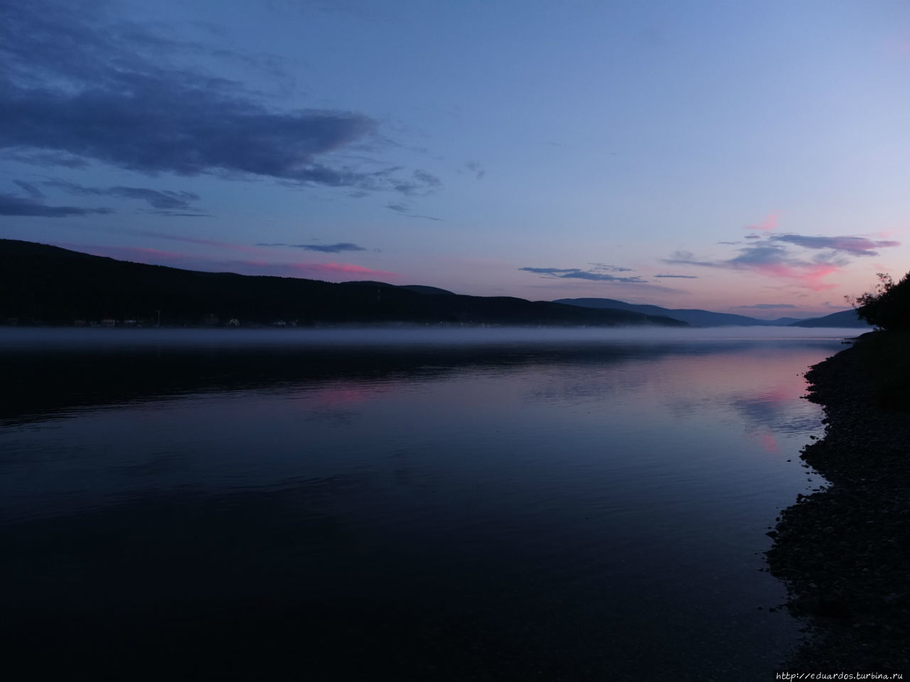 Туман над Енисеем Красноярск, Россия