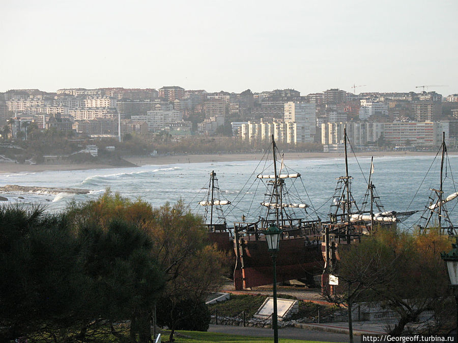 Сантандер, вид с полуострова Магдалены на пляж Сардинеро