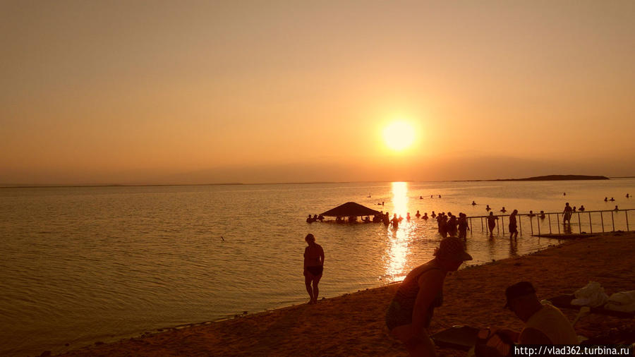 Закат на Мертвом море. Мертвое море, Израиль