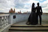 памятник Грейс Келли и князю Монако Ренье III