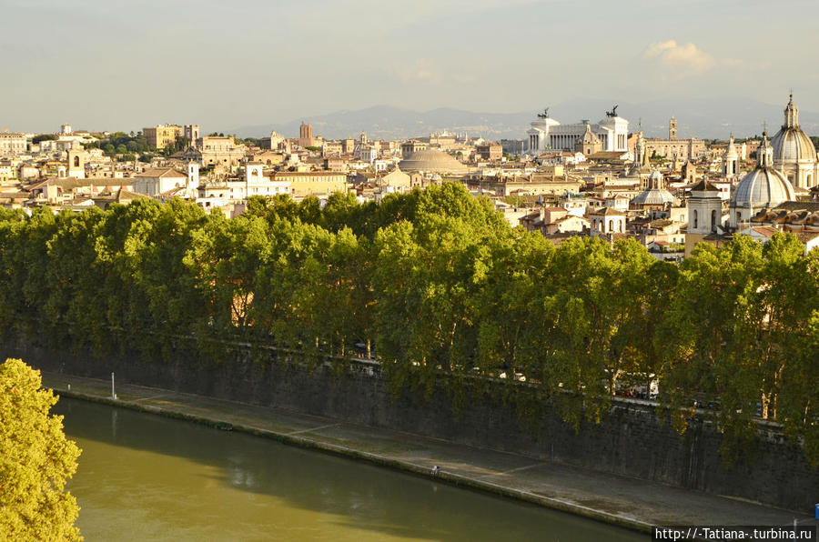 Панорама с замка Святого Ангела Рим, Италия