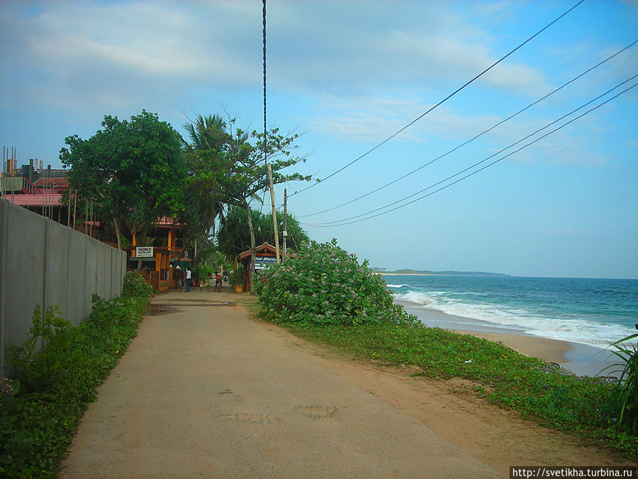 Через дорогу от моего домика- океан Тангалла, Шри-Ланка