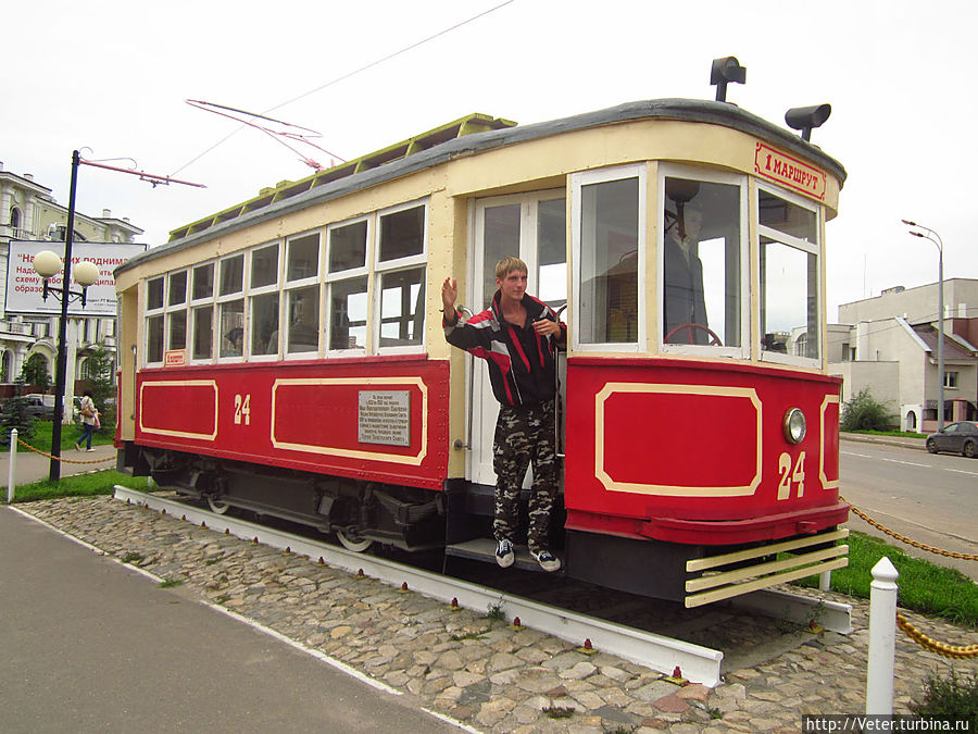 В Центре Казани расположен небольшой музей трамваев.