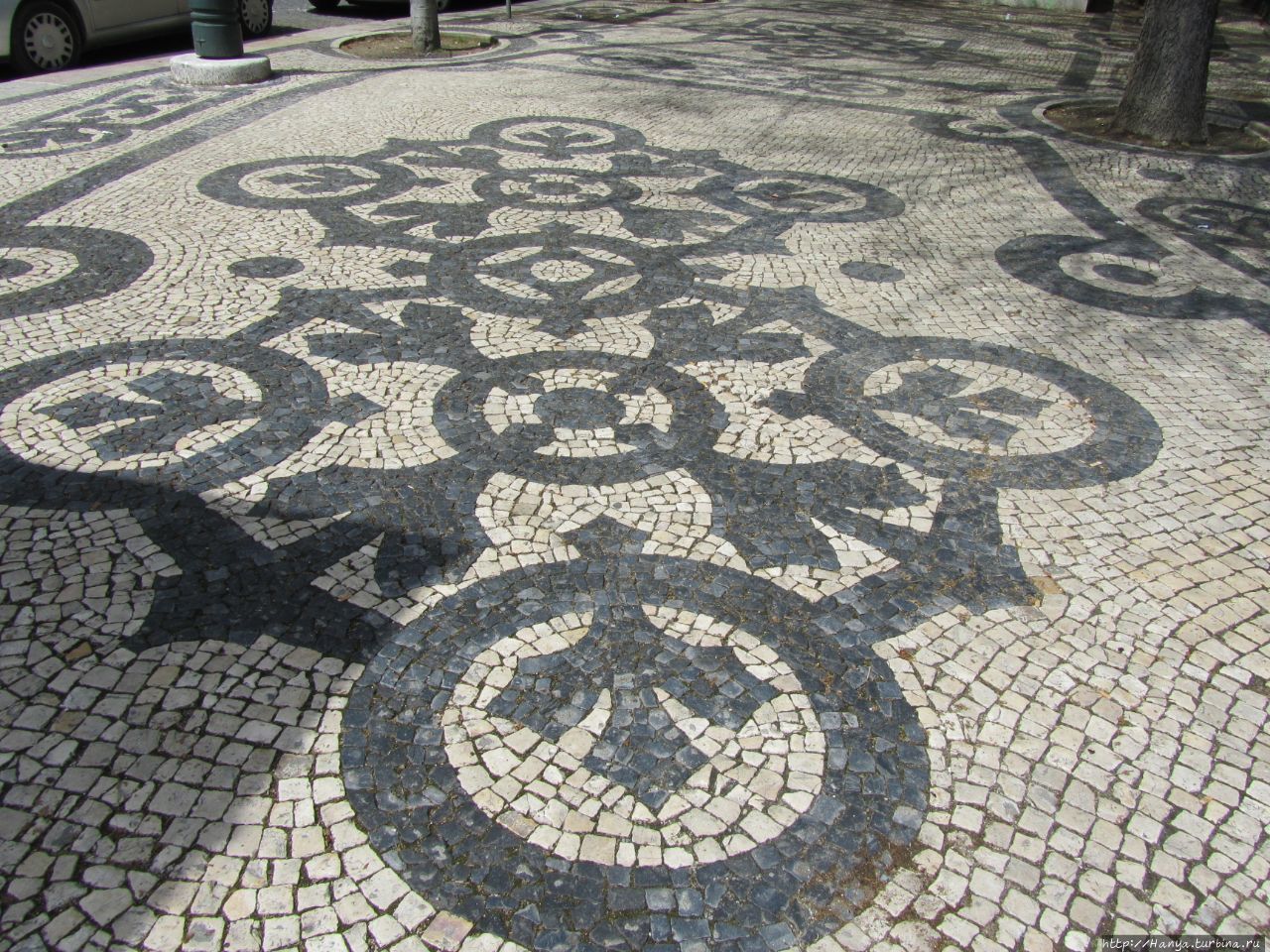 Португальский тротуарный узор Лиссабон, Португалия