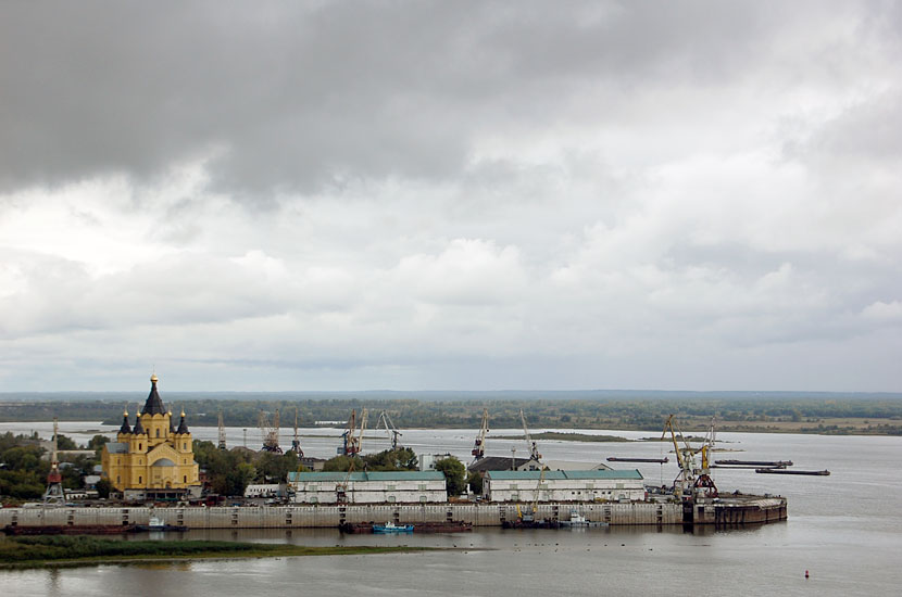 Вид на Стрелку Нижний Новгород, Россия