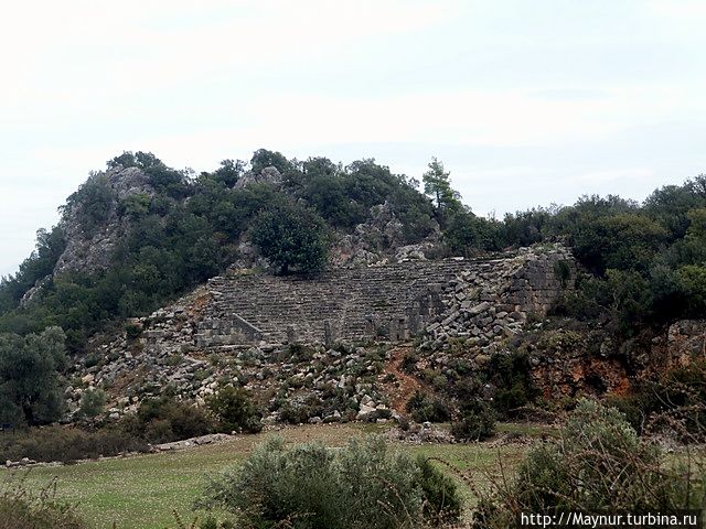 От некогда цветущего города остались только руины, которыми серьезно пока никто не занимается. Относительно хорошо сохранился только амфитеатр, который расположен ниже города.