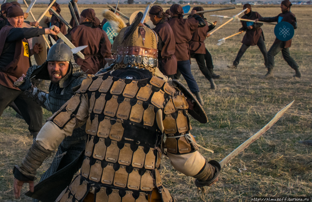 Легендарная Орбулакская битва, реконструкция в Талды-Кургане Талдыкорган, Казахстан