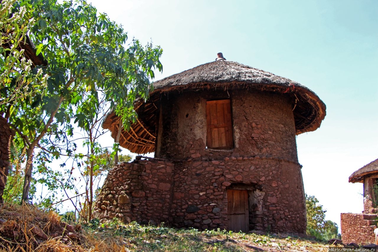 Традиционная деревня с округлыми домами Лалибела, Эфиопия