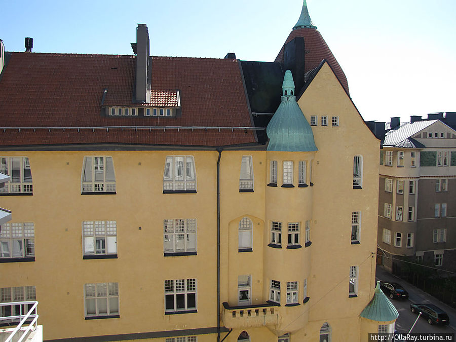 Дом “Olofsborg”, 1903г. Архитекторы  Г. Гезеллиус, А. Линдгрен, Э. Сааринен. (Kauppiaankatu, 7)