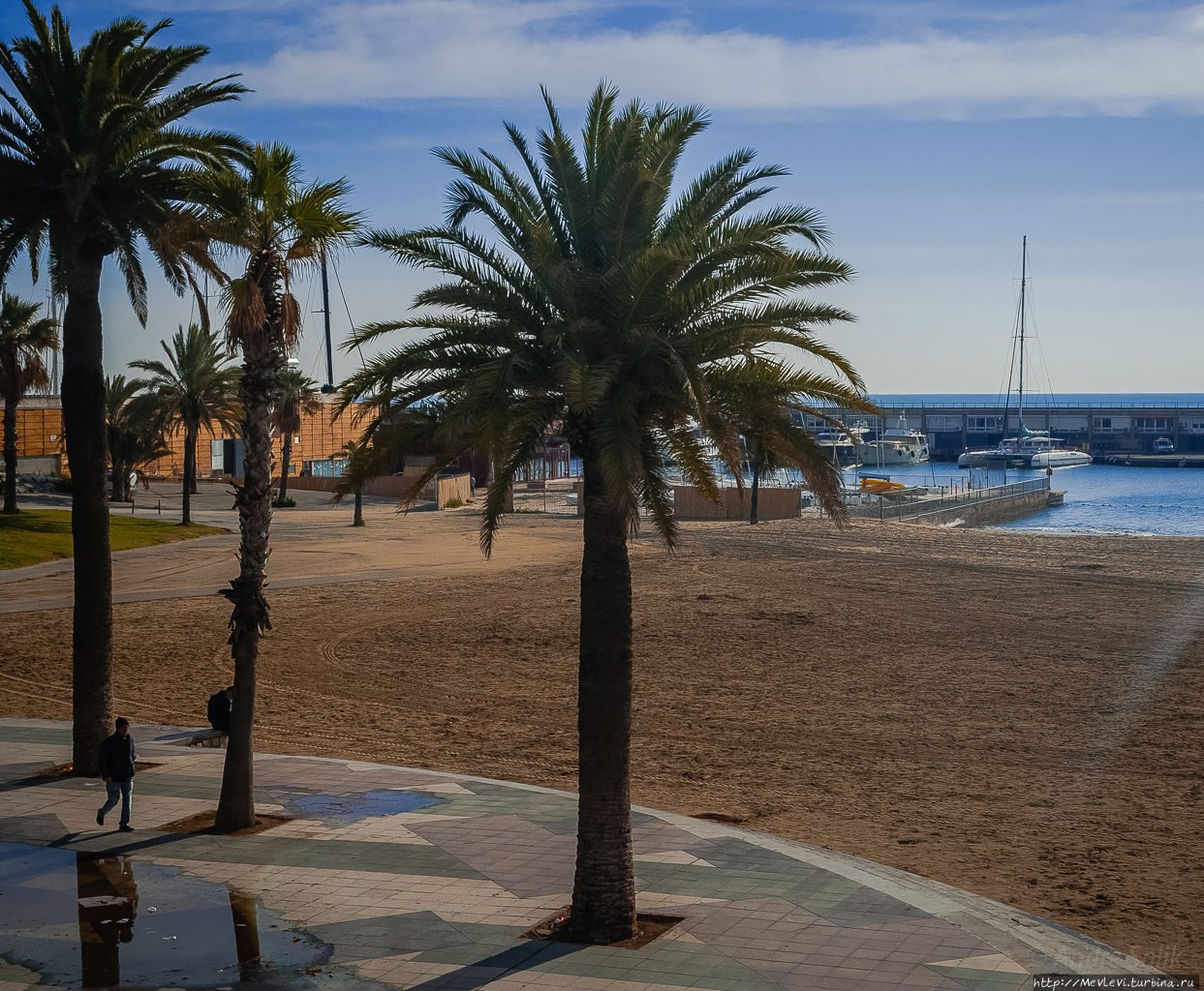 Пляж Барселоны Нова Икария (Platja de la Nova Icària) Барселона, Испания