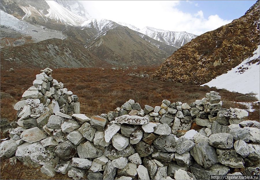 Пройдя склон, мы вышли в небольшую долину
