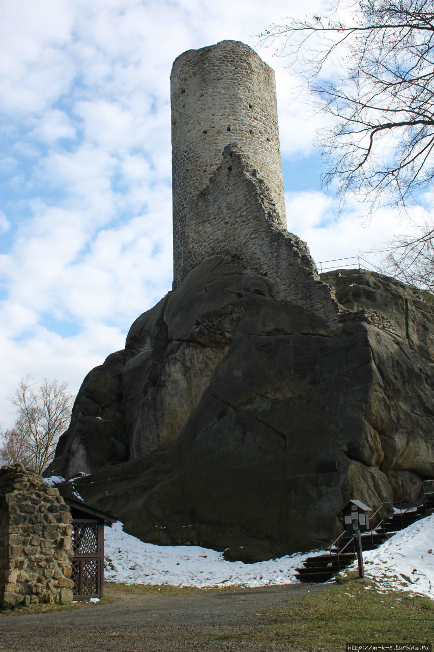 Романтические руины замка Фридштейн Либерецкий край, Чехия