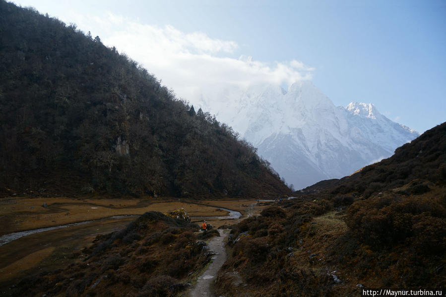 По  этой   тропе   уходим  вниз.  Спускаться   хорошо,  не  то, что  день  за  днем  брать  высоту. Покхара, Непал