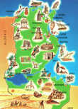 Карта Туниса (открытка)