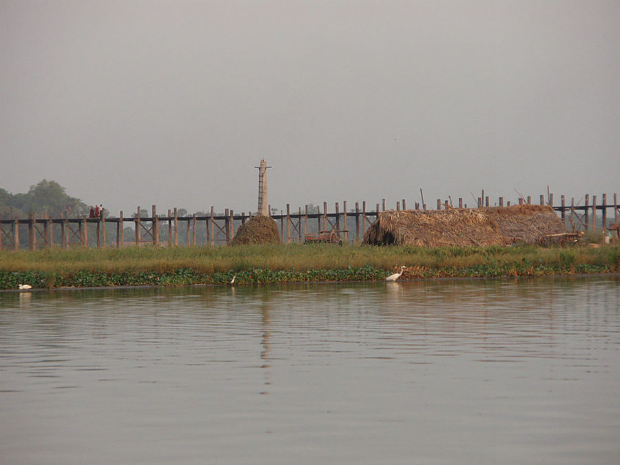 Мост...через озеро Амарапура, Мьянма