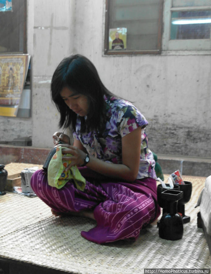 Изготовление чашек из бамбука Мьянма