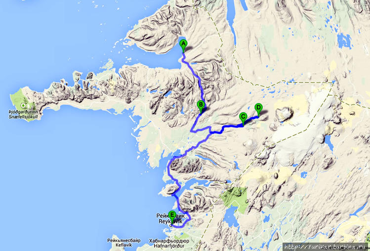 Маршрут 10-го дня путешес