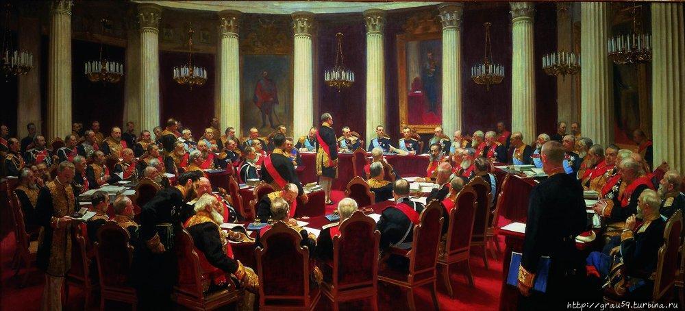 И.Е.Репин. Торжественное заседание Государственного Совета 7 мая 1901 года в честь столетнего юбилея (1903) Москва, Россия