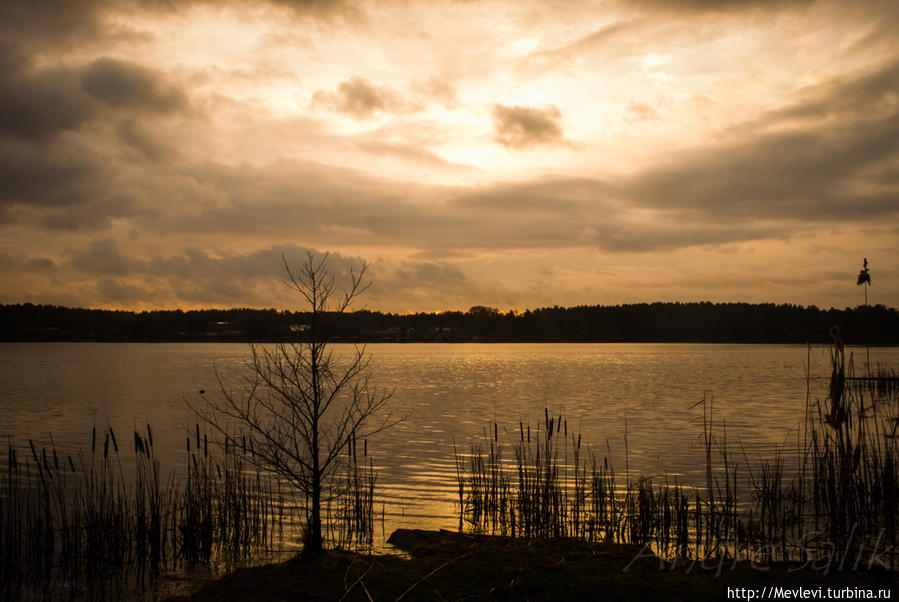 Рассвет на Балтезерсе Латвия
