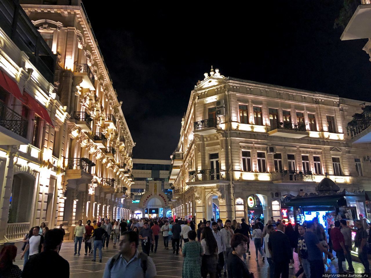 Ночные города... Первая прогулка по Баку Баку, Азербайджан