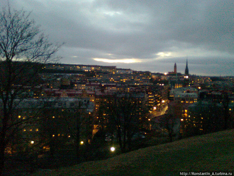 вид на город вечером