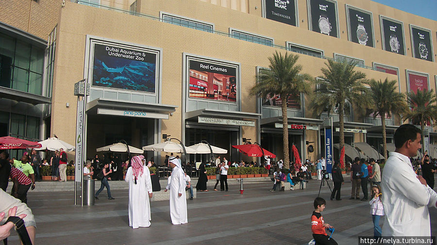 Дубай Молл со стороны поющих фонтанов Дубай, ОАЭ