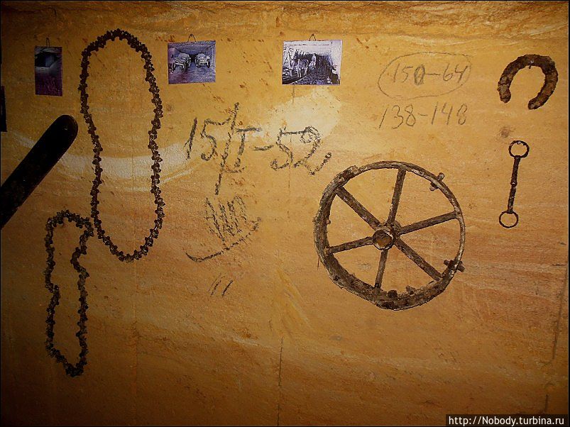 Шахтёрские инструменты — как дореволюционные, так и современные.