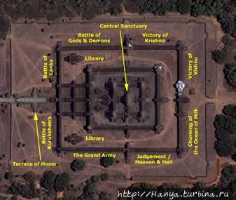 Ангкор Ват. Схема. Фото из интернета Ангкор (столица государства кхмеров), Камбоджа