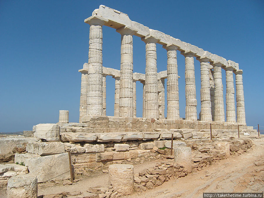 Храм Посейдона на мысе Сунион Сунио, Греция