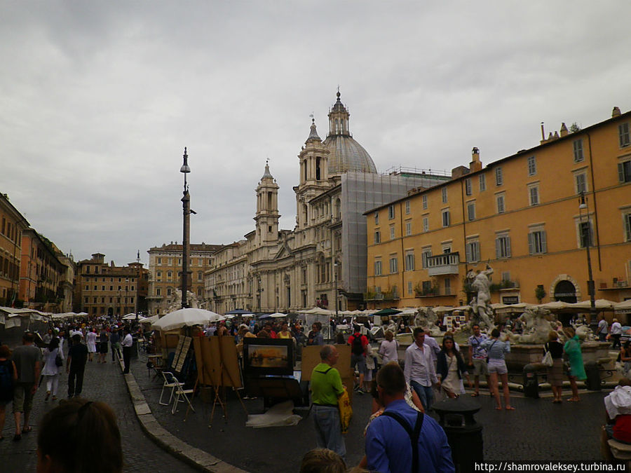 Площадь Навона и её фонтаны Рим, Италия