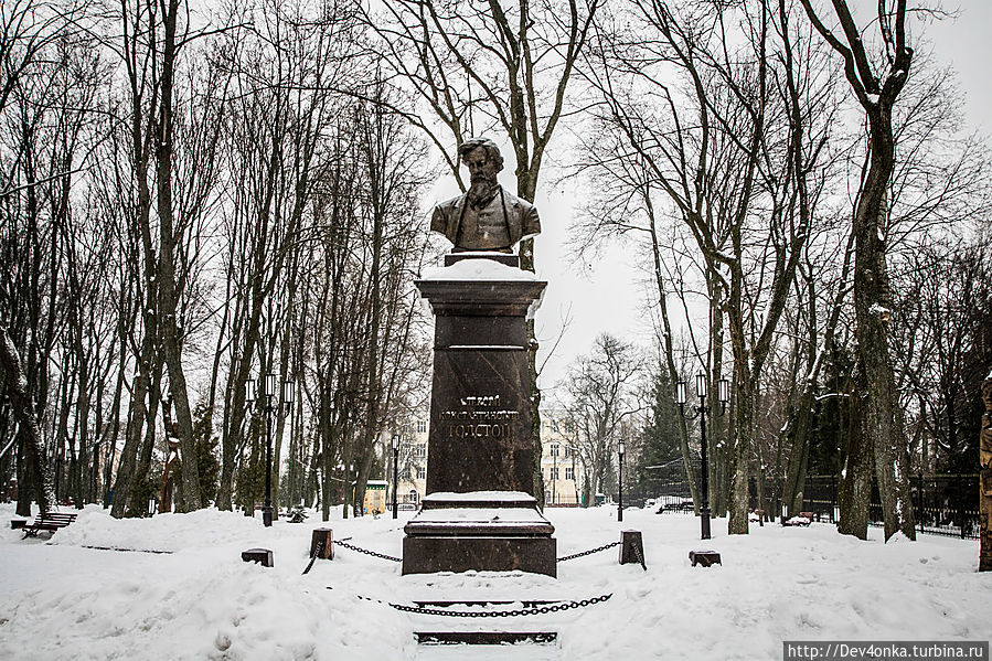 Романтичный зимой, парк Толстого