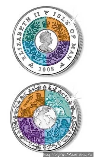 Удивительно красивые монеты из цветного титана. Часть 3 Гана