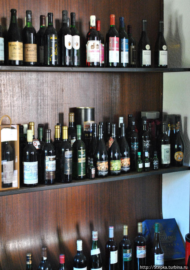 В дегустационном зале винного производства в городе Ковилья. Каштелу-Бранку, Португалия