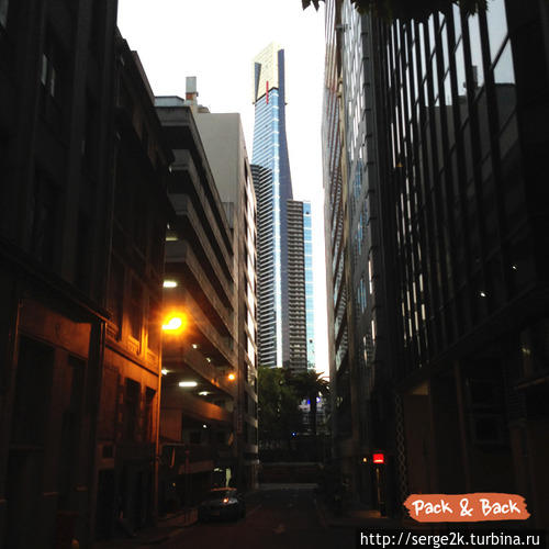 Central Business District вид на самую большую высотку Мельбрна — Eureka Tower Мельбурн, Австралия