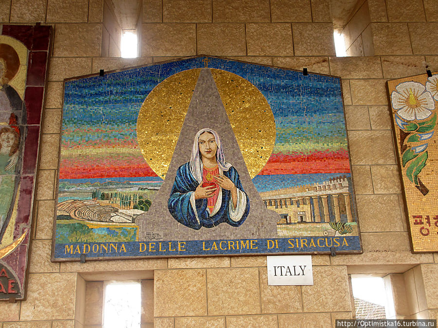 Мозаичные панно в Церкви Благовещения — подарки католиков Назарет, Израиль