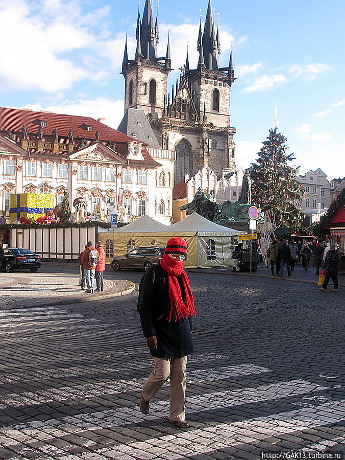 Староместская площадь готовится к Рождеству Прага, Чехия
