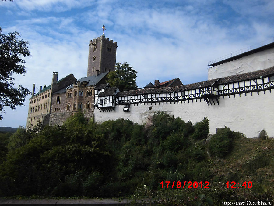 Замок в Вартбурге Земля Тюрингия, Германия