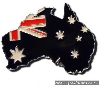Монеты в виде очертаний стран и территорий-1. Австралия Австралия